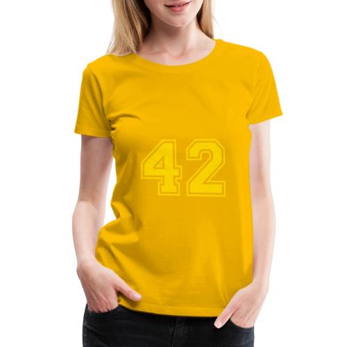 Number 42 in a classic athletic collegiate font - Women's Premium T-Shirt