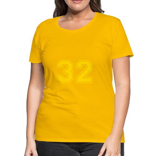 Number 32 in a classic athletic collegiate font - Women's Premium T-Shirt