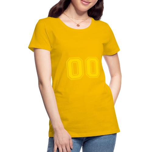 Number 00 in a classic athletic collegiate font - Women's Premium T-Shirt
