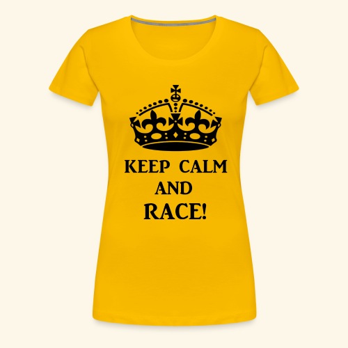 keepcalmraceblk - Women's Premium T-Shirt