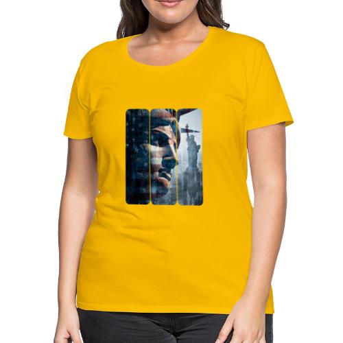 USA: Liberty in Three Visions - Women's Premium T-Shirt
