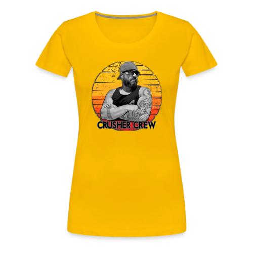 Crusher Crew Carl Crusher Sunset Circle - Women's Premium T-Shirt