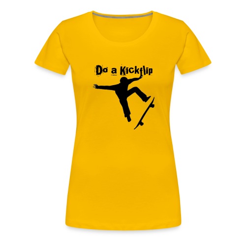 Do a kickflip skater graphic - Women's Premium T-Shirt