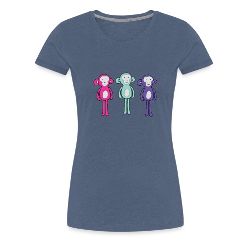 Three chill monkeys - Women's Premium T-Shirt