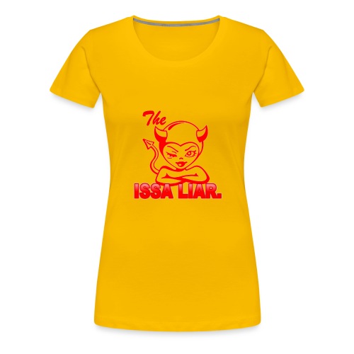 Devil Issa Liar Tee Red - Women's Premium T-Shirt