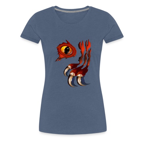 Red Dragon Hiding - Women's Premium T-Shirt