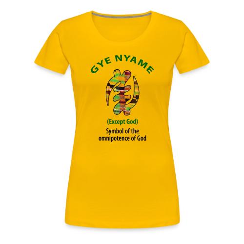 Gye Nyame Adinkra symbol - Women's Premium T-Shirt
