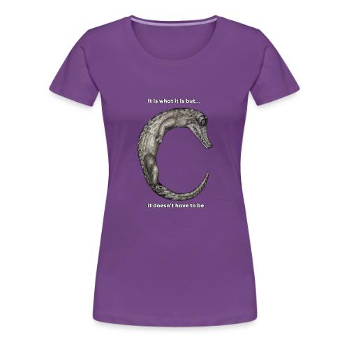croc with text - Women's Premium T-Shirt