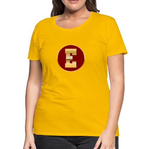 Letter E – Capital Varsity Alphabet Monogram - Women's Premium T-Shirt