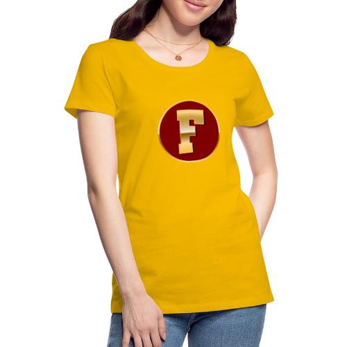 Letter F – Capital Varsity Alphabet Monogram - Women's Premium T-Shirt