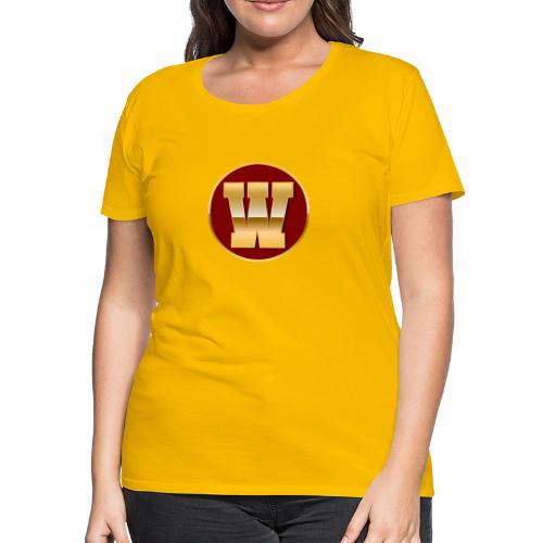 Letter W – Capital Varsity Alphabet Monogram - Women's Premium T-Shirt