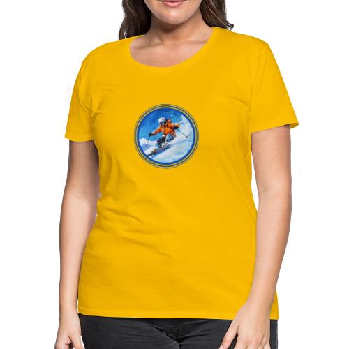 Skiing: On the Edge - Women's Premium T-Shirt
