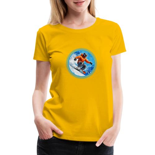 Snowboarding Motion - Women's Premium T-Shirt
