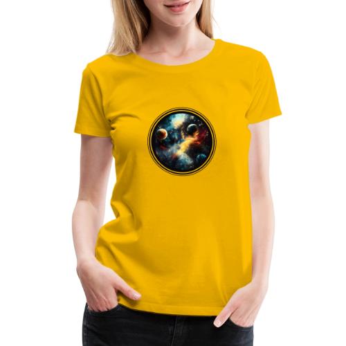 Painted Cosmos of Planets - Women's Premium T-Shirt