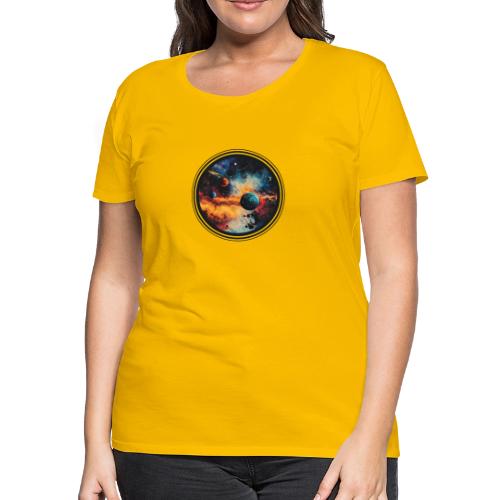 Cosmic Brush Planets - Women's Premium T-Shirt