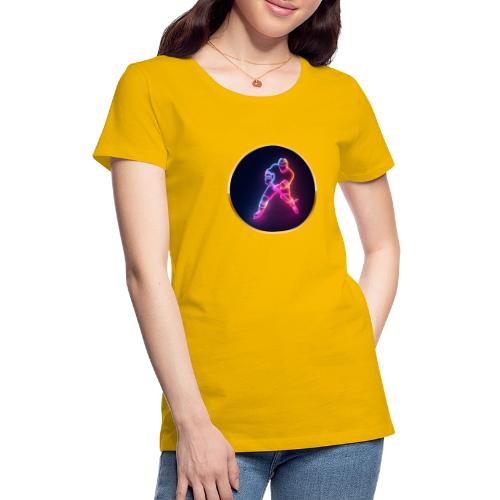 Hockey: Neon Ice Strike - Women's Premium T-Shirt