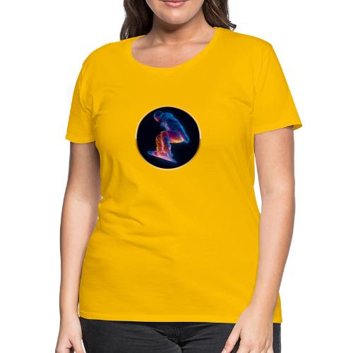 Snowboarding: Arctic Neon Leap - Women's Premium T-Shirt