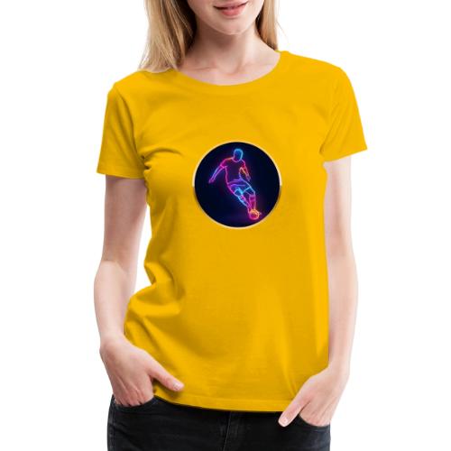 Soccer: Neon Golden Goal - Women's Premium T-Shirt