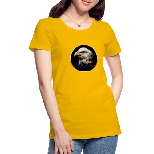 America: Golden Freedom Crest - Women's Premium T-Shirt