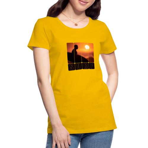 Surfing: Sunset Surf Panels - Women's Premium T-Shirt