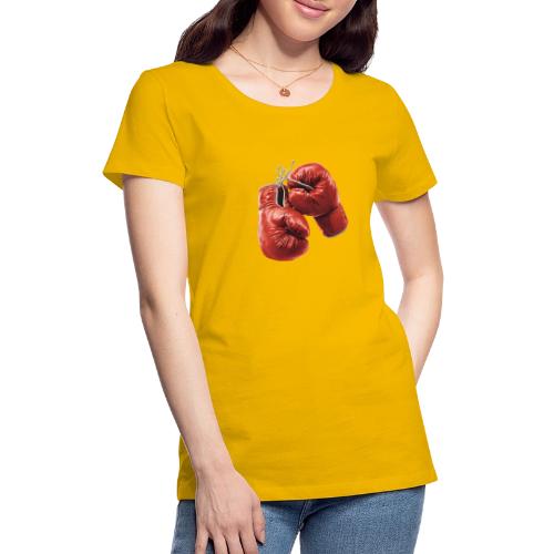 Boxing: Hanging Gloves Icon - Women's Premium T-Shirt
