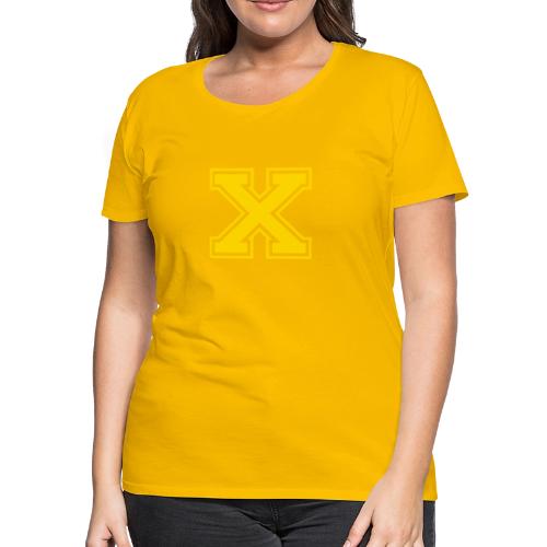 Letter X – Capital Athletic Alphabet Monogram - Women's Premium T-Shirt