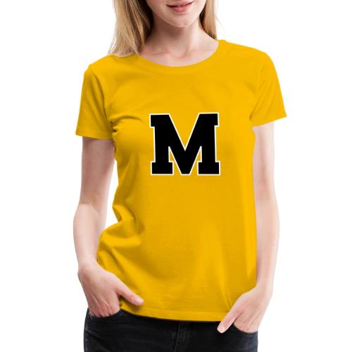 Varsity Letter M Collegiate Alphabet Art - Women's Premium T-Shirt