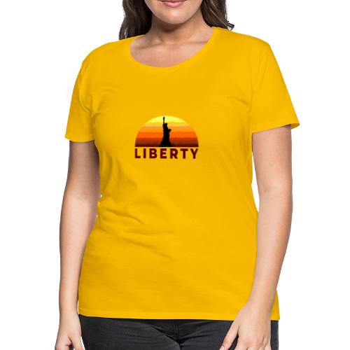 USA: Sunset Liberty Bold - Women's Premium T-Shirt