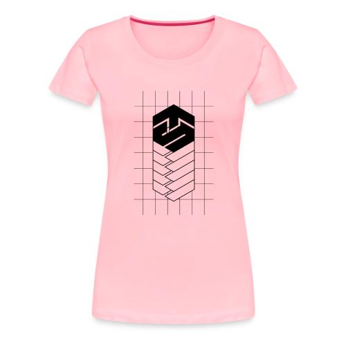 Tech Steve Bkack V-Groved Collection - Women's Premium T-Shirt