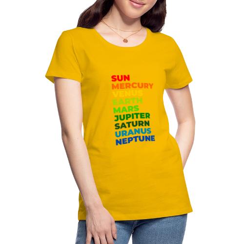Color the solar system - Women's Premium T-Shirt