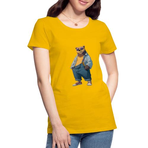 Fashion Streetwear Bear Cartoon Art - Women's Premium T-Shirt