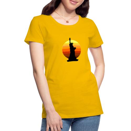 USA: Golden Horizon Liberty - Women's Premium T-Shirt