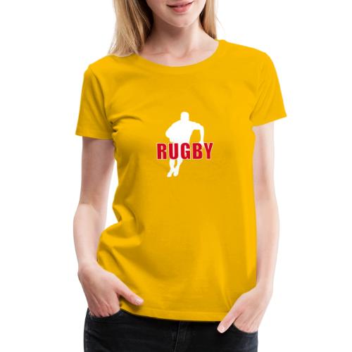 Bold Rugby Action Silhouette - Women's Premium T-Shirt