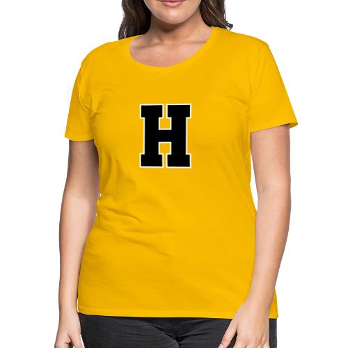 Varsity Letter H Athletic Font Design - Women's Premium T-Shirt