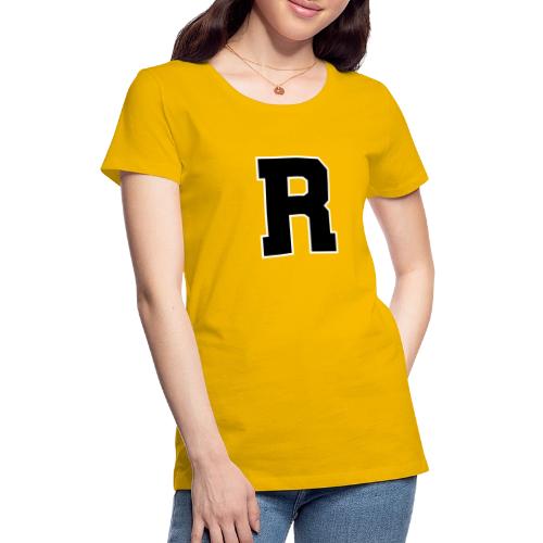 Varsity Letter R Athletic Monogram - Women's Premium T-Shirt