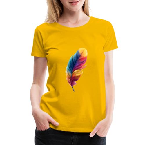 Rainbow Flight Feather - Women's Premium T-Shirt