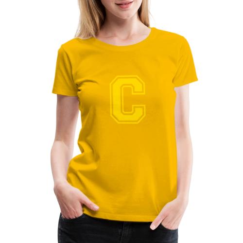 Letter C – Capital Athletic Alphabet Monogram - Women's Premium T-Shirt