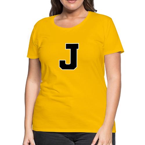 Varsity Letter J Athletic Alphabet Graphic - Women's Premium T-Shirt