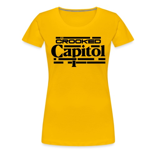 Crooked Capitol Logo Black - Women's Premium T-Shirt