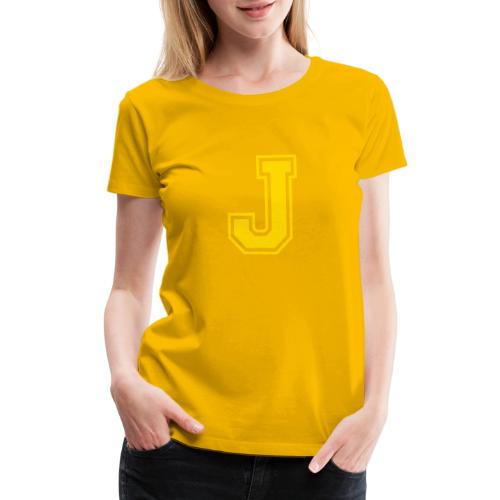 Letter J – Capital Athletic Alphabet Monogram - Women's Premium T-Shirt