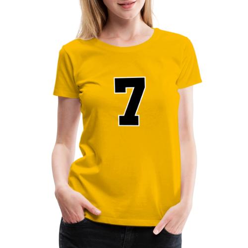 Varsity Number 7 Athletic Look - Women's Premium T-Shirt
