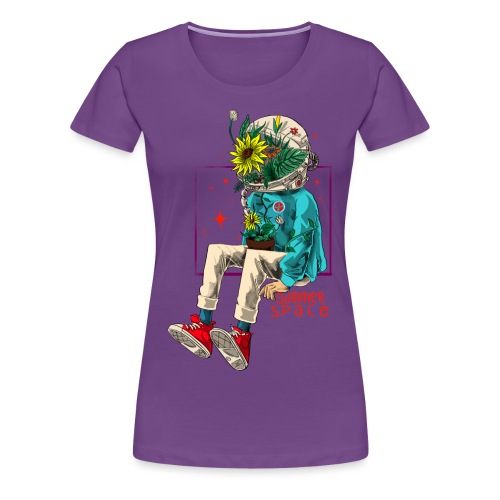 Sunflower Astronaut - Women's Premium T-Shirt