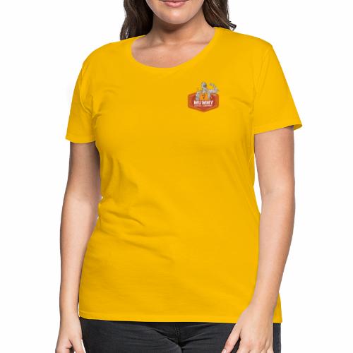 Mummy Coffee Co Logo with The Medjai Label on Back - Women's Premium T-Shirt