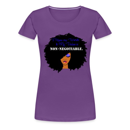 I Know My Value - Black Woman, Woman of Color - Women's Premium T-Shirt