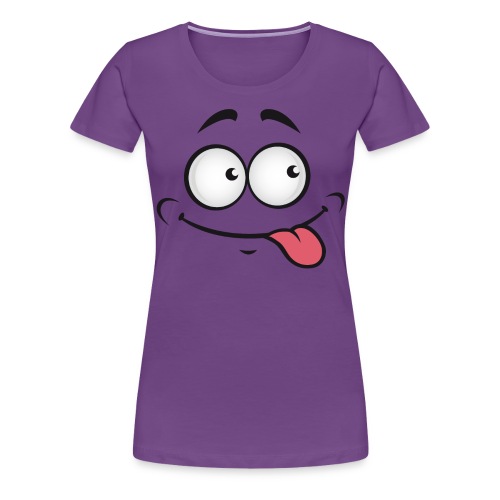 Happy Goofy Face with Tongue out - Women's Premium T-Shirt