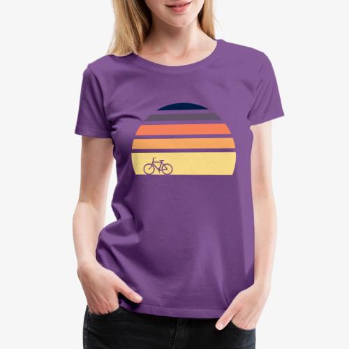 Bicycle Sunset - Women's Premium T-Shirt