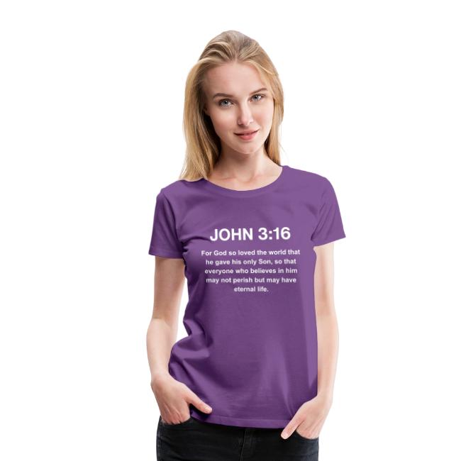 John 3:16 Christian Apparel – White