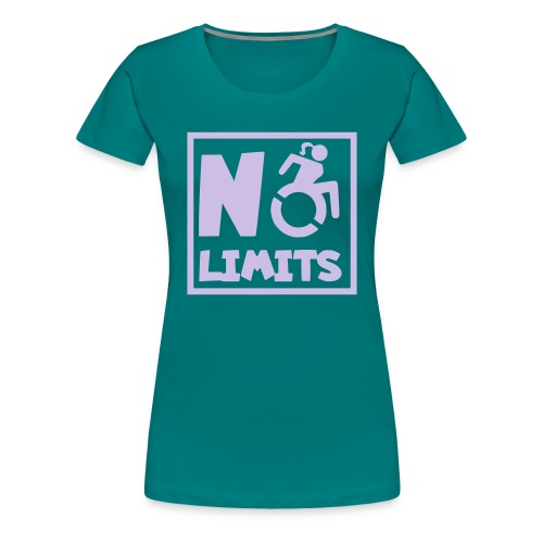 No limits for this female wheelchair user - Women's Premium T-Shirt