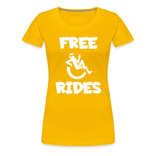This wheelchair user gives free rides - Women's Premium T-Shirt