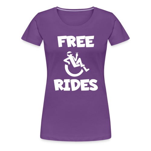 This wheelchair user gives free rides - Women's Premium T-Shirt